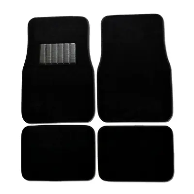 ⭐️⭐️⭐️⭐⭐️New 4PC Floor Mats Set Plush Front & Rear Car Truck BLACK Carpet GIFT • $19.99