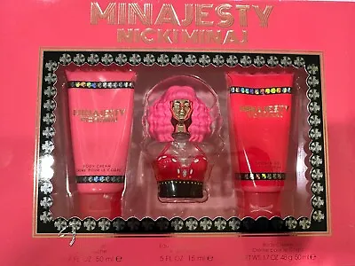 NICKI MINAJ MINAJESTY 3 Pc Gift Set  Eau De Parfum Spray 15ml/.5oz NEW • $54.87