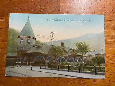 Postcard Mauch Chunk PA. Jersey Central Railroad Station. • $9.52