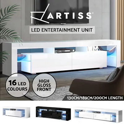 $139.95 • Buy Artiss TV Cabinet Entertainment Unit Stand RGB LED Gloss 130/160/189/200cm