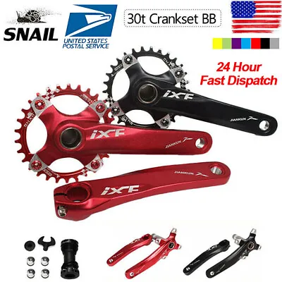 IXF 30T 104bcd CNC MTB Bike Crankset BB Narrow Wide Chainring 170mm Single Crank • $62.22