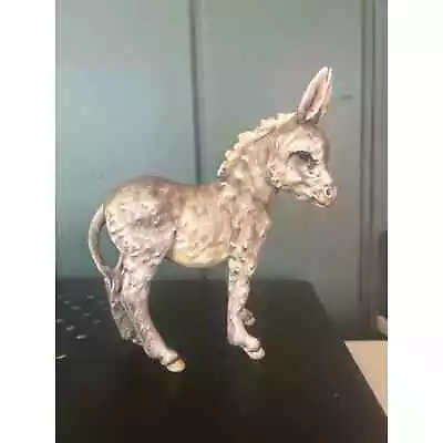 Kaiser Golden Crown Porcelain Donkey Figurine Hand Painted Vintage • $65