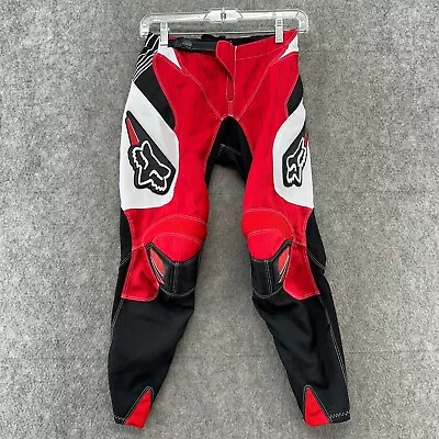 Fox Pants Boys 24 Red Black Double Knee Padded Motorcross Dirt Bike Gear Armour • $19.95