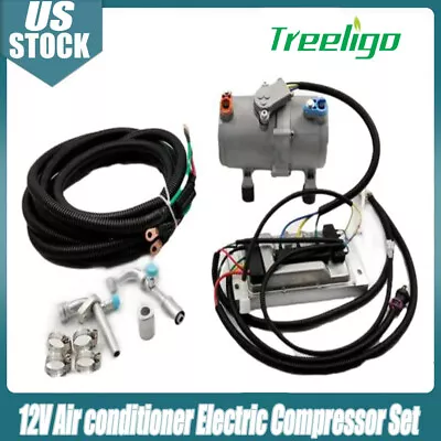 12V Air Conditioning Electric Compressor Set Auto AC Car For Truck Bus Boat • $499.99