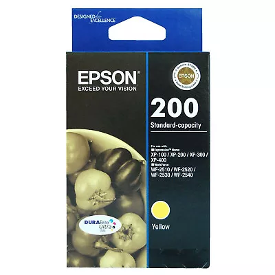 GENUINE Original Epson 200 Yellow Ink T200492 XP-100 XP-200 XP-300 XP-310 XP-400 • $22.99