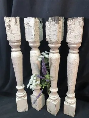 4 Balusters Wood Architectural Salvage Spindles Rustic Farm House Porch A46 • $109