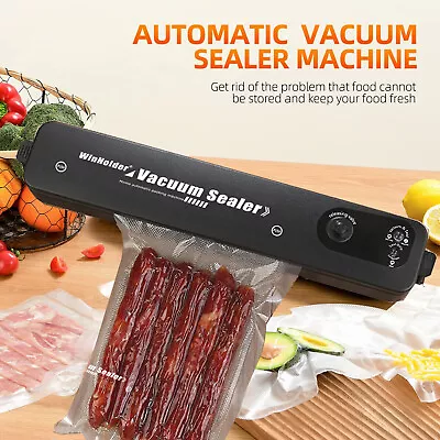 Manual Vacuum Food Sealer Automatic Vacum Sealer Dry Wet Pack Machine + 10 Bags • $14.99