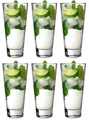 Drinking Glasses Hihgball Large 460ml Cocktail Drinking Beer Juice Gin Tonic X6 • £14