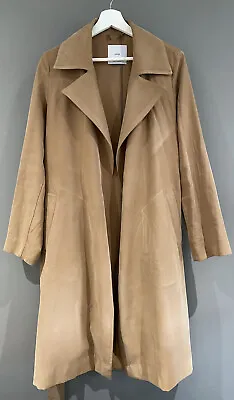 Mango Ladies Spring Beige Carmel Brown Oversized Light Trench Coat Size XS • £24.99