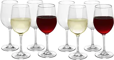 D'Eco Unbreakable 12 Oz Stemmed Wine Glasses (Set Of 8) - Reusable Shatterproof  • $57.97