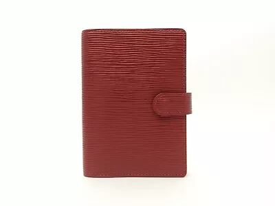 Louis Vuitton Authentic Epi Leather Rubis Agenda Fonctionnel PM Diary Cover Auth • $149