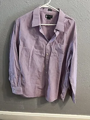 Mens  Shirt Haberdashery By J. CREW XL 17-17.5 Purple & White Checkered • $13.76