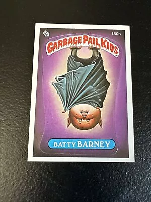 1986 Vintage Topps Garbage Pail Kids Series 5 Batty BARNEY #180b Card • $3.41