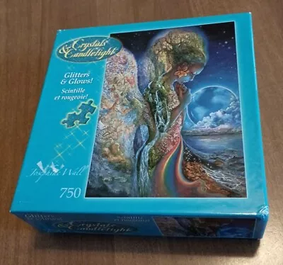 MEGA Crystals & Candlelight   Sadness Of Gaia  Glitters & Glows Puzzle 750pc. • $7.50