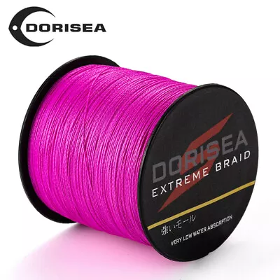 Pink Braided Line 100m-2000m Power PE Dyneema Dorisea Braid Fishing Line • $9.79