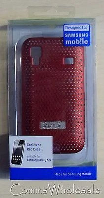 Designed For Samsung Galaxy Ace Red Vented Case Part  SAMACECCRD • £2.95