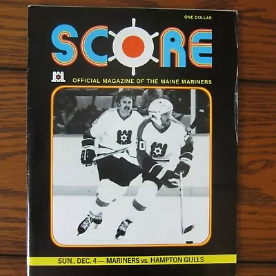 1977-78 Maine Mariners AHL Program Vs. Hampton Gulls 1st Year Scarce • $19.99