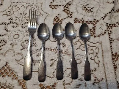 Mse Martha Stewart Mfs10 Glossy Stainless Flatware Fiddle Tip Lot Of 5. • $26