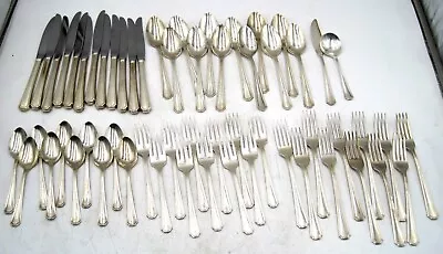 58 Pieces Oneida Silversmiths Clairhill Fairhill Silverplate Flatware • $149.95