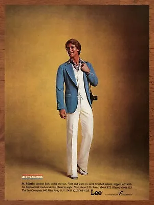 1978 Lee Vests & Jeans Vintage Print Ad/Poster Clothing Apparel Style 70s Art • $14.99