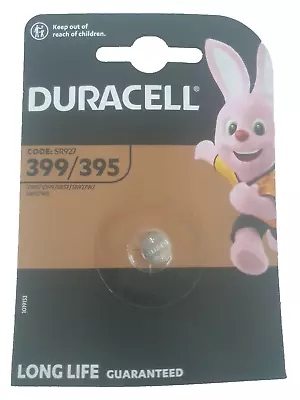 1 X Duracell 399 395 SR927W SR57 AG7 D399 Watch Battery • £2.89