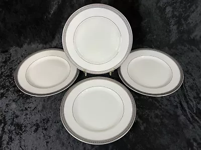 Mikasa Fine China L3235 PALATIAL PLATINUM 8 1/4  Salad Plates NWT - Set Of 4 • $12