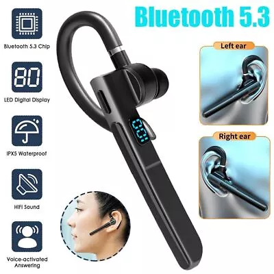 Wireless Bluetooth Headphones Earphones Earbuds In-Ear For All Devices(Black) • £10.59