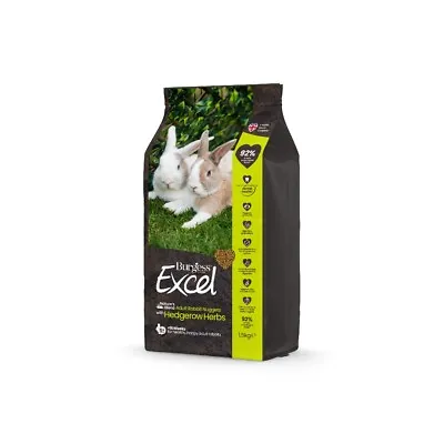 Burgess Excel Rabbit Food Adult Nuggets Natures Blend Hedgerow Herbs 1.5kg • £7.69