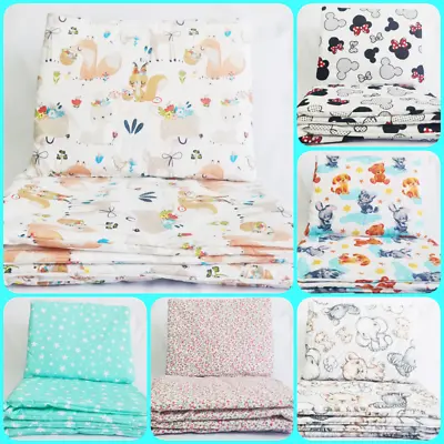 3 Pc BEDDING SET For 60x120 COT BED PILLOWCASE DUVET COVER FITTED SHEET NURSERY • £16.99