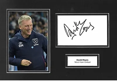 David Moyes Signed 12x8 Photo Display West Ham United Autograph Memorabilia • £39.99