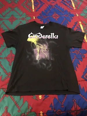 Vintage 1986 Cinderella Night Songs Concert Tour T-Shirt 80s Single Stitch L • $149.99