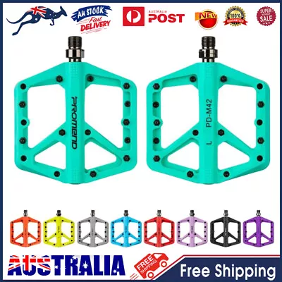 MTB Road Bike Nylon Pedals Bicycle Endure Light Flat Platform DU Bearings 9/16  • $42.99