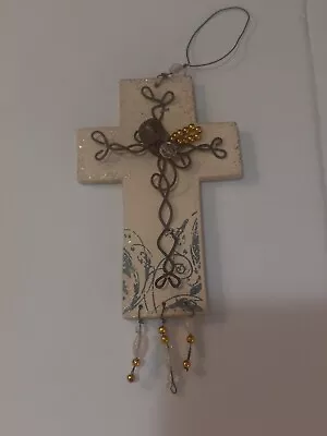 Wooden Decorative Cross Christmas Onement • $9.99