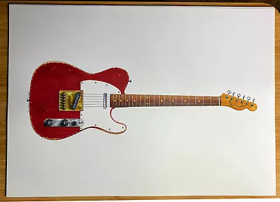Original Illustration - Muddy Waters' Fender Telecaster • $167.85
