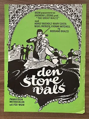 £19.65 • Buy The Great Waltz Horst Buchholz, Mary Costa 1972 Danish Press Release