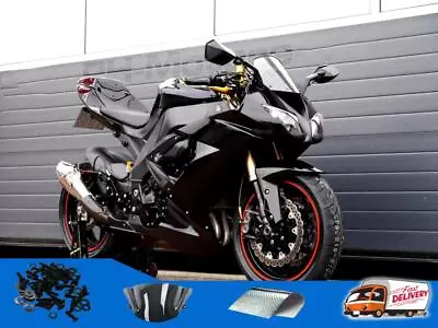 WOO Injection Glossy Black Fairing Fit For Kawasaki Ninja 2008-2010 ZX10R A003 • $349.99