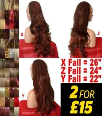 £9.99 • Buy Curly Wavy Golden Ash Dark Light Blonde Brown Red Wig Fall Half Wig Hair Piece