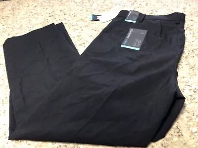 Van Heusen Men Flex Slim Fit Pant Black Flat Front 36x32 • $12.99