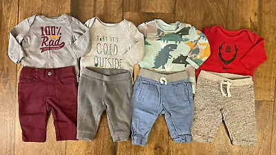 Child Of Mine Baby Boy 0/3 Mo Outfits Rompers Pants Shirts Clothes Lot Bundle • $16.99