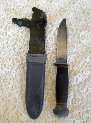 WWII USN Navy Mk1 Fighting Knife 'RH Pal 35' U.S.N. Naval MK I Mark Type 1 • $129.99