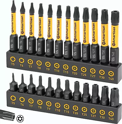 Torx Bit Set  24-Piece Security Torx Bit Set Tamper Resistant 1  2.3  T5-T40 • $17.99