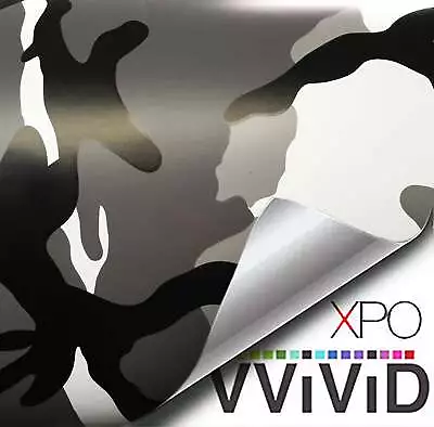 VVivid 2020 Matte Snow Grayscale Camo Vinyl Car Wrap Film | V500 • $1.99