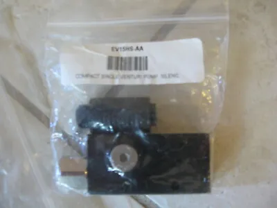 $74.99 • Buy NEW EDCO USA Compact Single Venturi Pump VACUUM  W/ Silencer # EV15HS / EV15HS 