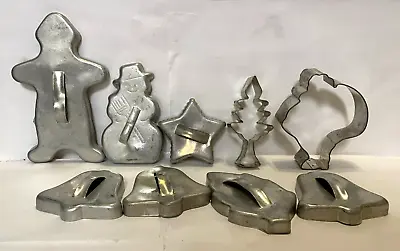 Lot Of 9 Vintage Metal Cookie Cutters Very Good & Excellent Condition Read • $25