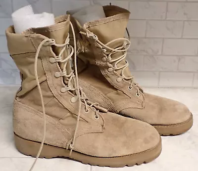 US Army Combat Desert Tan Boots Vibram Sole Mens Warm Weather SIZE 9? • $15