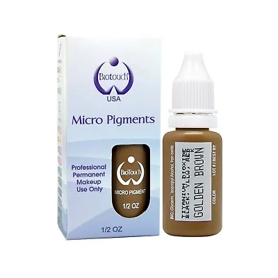 $24.50 • Buy MICROBLADING BioTouch GOLDEN BROWN Pigment Permanent Makeup Cosmetic Tattoo 15ml