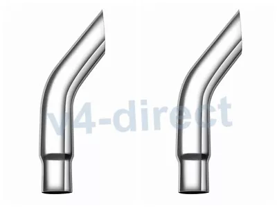 Pair 6 -5  OD X 36  Length Chrome Exhaust Stack Pipe Bull Horn Semi Truck Tube • $226