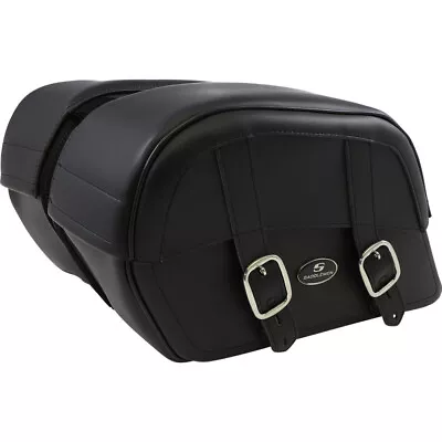 Saddlemen Drifter Slant Saddlebags - Plain (Black) Jumbo | 3501-0320 • $241.95