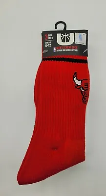 UNK NBA Chicago Bulls 3 Pair Crew Socks • $22