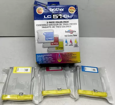 GENUINE Brother LC51 Ink 3 Pack For DCP-130C DCP-330C FAX-1355 FAX-1360 MFC-230C • $19